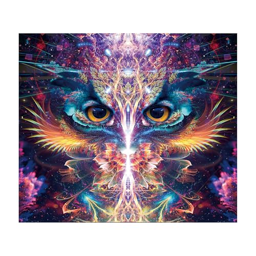 Galaxy Milky Way Tapestry Space Themed Wall Hanging for Bedroom Living Room Cosmic Home Decor - color: Owl, size: 59.1"L x 51.2"W