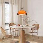 Orange Mushroom Pendant Light Modern Double Layer Dome Acrylic Hanging Light Mid Century 3 Selectable Colors Ceiling Light Fixture for Living Room Dining Room Bedroom Hallway