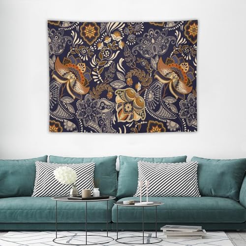 KANEPE Boho Paisley Tapestry Mandala Colorful Floral Pattern Wall Hanging Tapestries Home Decor for Living Room Bedroom Apartments Farmhouse Dorm,40inx30in (102×76cm)【Small】 - color: Boho-12, size: 40Wx30L