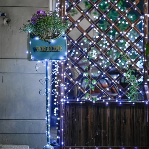 JMEXSUSS 200 LED White Fairy Lights Plug in, 66 ft Christmas Light Outdoor Waterproof with 8 Modes, Twinkle Lights for Christmas Tree Decor Decor - color: White, size: 66FT 200LED