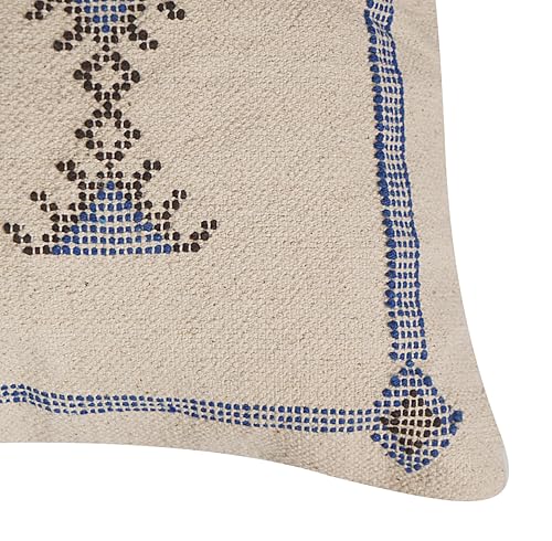 Indian Cotton Cushion Cover Sabra Kilim Pillow Cover Designer Decorative Sofa 18x18 Inche Handwoven Cushion Case for Farmhouse Home Decor Spring Decorative Pillow (Pattern 22) - color: Pattern 22