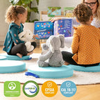 ECR4Kids SoftZone Floor Cushions, Round, Flexible Seating, Seafoam, 6-Piece - color: Seafoam