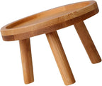 Happyyami Boho Room Decor Wooden Planter Stand for Home Flower Pot Holder Vase Display St