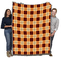 Pure Country Weavers Plaid Blanket Mango Orange Yellow - Patterns Gift Tapestry Throw Woven from Cotton - Made in the USA (72x54) - color: Mango Orange Yellow