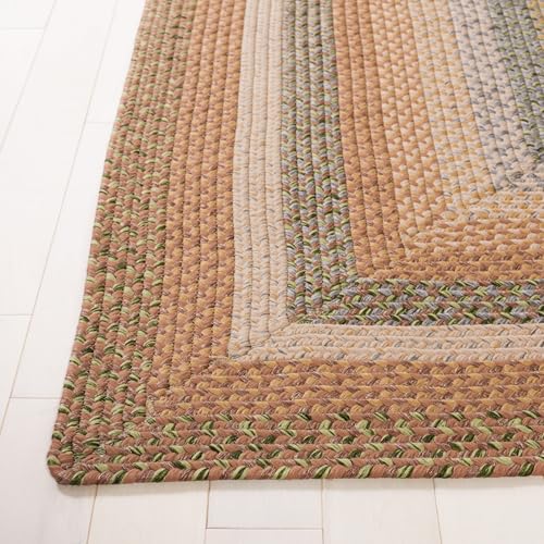 SAFAVIEH Washable Rug Outdoor Braided Collection - 2' x 3', Tan & Multi, Handmade & Reversible, Non-Shedding & Easy to Clean, Ideal for Entryway, Patio, Kitchen, Mudroom, Front Door (BRD314A) - color: Tan/Multi, size: 2' x 3' (Rectangular)