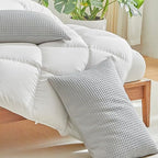 WARMDERN Waffle Weave Pillowcases Standard Size 2 Pack Pillow Cases Soft Microfiber Pillow Case Covers Set of 2 Boho Woven Textured Pillowcase with Envelope Closure(Light Grey, Standard, 20x26 Inches) - color: Light Grey-waffle Weave, size: 20" x 26" (Pac