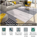 Non Slip Rug Pad Grippers - 4x6 Ft, 1/8" Thick, (Felt + Rubber) Double Layers Area Carpet Mat Tap, Provides Protection and Cushioning for Hardwood or Tile Floors - size: 4'X6', style: Felt + Rubber- 1/8" Thick