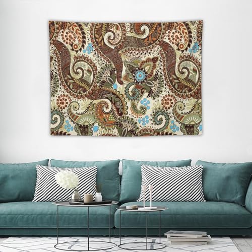 KANEPE Boho Paisley Tapestry Vintage Flower Ivy Leaves Earthy Ethnic Pattern Wall Hanging Tapestries Home Decor for Living Room Bedroom Apartments Farmhouse Dorm,40inx30in (102×76cm)【Small】 - color: Boho-11, size: 40Wx30L