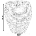 Vintiquewise Woven Round Flower Pot Planter Basket with Leak-Proof Plastic Lining- Small - size: Small