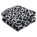 Pillow Perfect Trellis Indoor/Outdoor Tufted Wicker Seat Cushion, 2 Count, 19 x 19, Black Kirkland Black - color: Black Kirkland Black