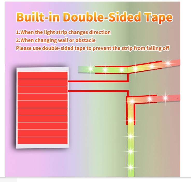 NBBUFF Led Lights for Bedroom 50ft (1 Roll), Color Changing RGB Led Strip Lights with 60 Keys Remote and App Control, Music Sync Led Lights for Room Kitchen Party Home Decor - size: 50 ft