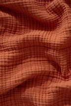 Muslin Blanket - Pure 100% Turkish Cotton Airy Soft Light Versatile Gauze Throw Blanket for Bed, Couch, Sofa (Brick, Twin XL Size (71" x 95" inch)) - color: Brick, size: Twin XL Size ( 71" x 95" inch )