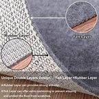 Non Slip Rug Pad Grippers - 2x10 Ft, 1/8" Thick, (Felt + Rubber) Double Layers Area Carpet Mat Tap, Provides Protection and Cushioning for Hardwood or Tile Floors - size: 2'X10', style: Felt + Rubber- 1/8" Thick