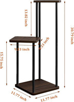 AZERPIAN 3 Tier Plant Stand Indoor Metal Plant Shelf for Multiple Plants Corner Flower Holders for Living Room Balcony Bedroom Patio Garden, Black (Black Oak, 3 tier)