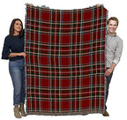 Pure Country Weavers Plaid Blanket Stewart Royal Tartan - Patterns Gift Tapestry Throw Woven from Cotton - Made in the USA (72x54) - color: Stewart Royal