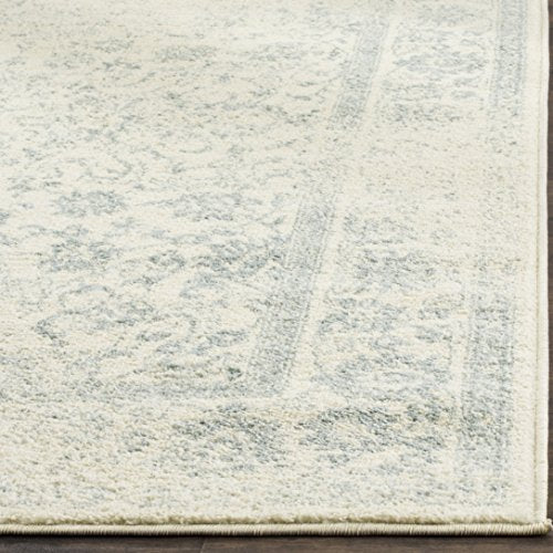 SAFAVIEH Adirondack Collection Accent Rug - 2'6" x 4', Ivory & Slate, Distressed Vintage Floral Design, Non-Shedding & Easy to Clean, Ideal for Front Door, Kitchen, Entryway, Foyer (ADR109S) - color: Ivory/Slate, size: 2'6" x 4' (Rectangular)