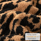MH MYLUNE HOME Ultra Soft Leopard Throw Blanket (50x60 inches) Microfiber Blankets Plush Warm Reversible Cheetah Blanket Leopard Pattern Throw for Couch Bed Sofa - Brown, 50"x60" - color: Leopard Brown, size: 50"x60" - 550 GSM