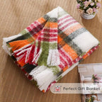 Battilo Christmas Plaid Throw Blanket, Soft Tartan, 50 x 60 in, Red Green - color: Red Green