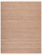 SAFAVIEH Area Rug 8x10 - Natural Fiber Collection - Large - Natural, Handmade Woven Jute, Boho Fringe Design, Ideal for Living Room, Bedroom, Dining Space (NF368A) - color: Natural, size: 8' x 10' (Rectangular)