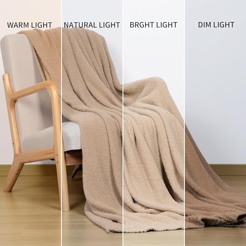 JOOJA Dusty Rose Fuzzy Knitted Blanket, Soft Plush Queen Size for Bed, Cozy Lightweight Blanket for All Seasons, Dusty Rose, 90x90 - color: Dusty Rose, size: 90x90