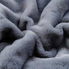 UKELER Soft Faux Fur Throw Blanket 50''x60'' Solid Reversible Shaggy Blanket Plush Thick Fluffy Blankets Throws for Bed, Couch, Sofa, Office, Camping Dark Grey - color: D-dark Grey, size: 50''x60''