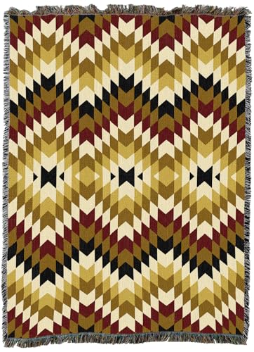 Pure Country Weavers Torched Earth - Western Tapestry Throw Blanket Woven from Cotton - Made in The USA (72x54) - color: Torched Earth