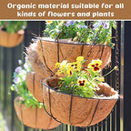 Legigo 3 Pack 20 Inch Hanging Basket Coco Liners Replacement, 100% Natural Round Coconut Coco Fiber Planter Basket Liners for Hanging Basket Flowers/Vegetables - color: 3pcs, size: 20 Inch