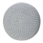 SIMPLIHOME Bayley Round Pouf - 20 inch Wide Handcrafted Braided Cotton Pouf in Blue and Natural, Boho Footstool or Extra Seating for Living Room or Bedroom with Polystyrene Filling, Assembled - color: Blue, Natural