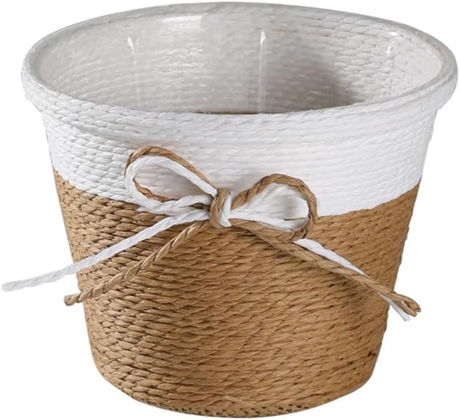 Ochine Small Plant Basket for Plants, Modern Storage Basket Decorative Natural Rope Basket, Flower Pot Table Indoor Planters, Small Storage Organizer Basket Rustic Home Decor