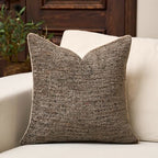 Yangest Chenille Pillow Cover 18 x18 Inches, Thick Textured Square Throw Pillow Cover Farmhouse Modern Soft Accent Couch Neutral Pillow Cover for Living Room Bedroom, Gray Brown - color: Gray Brown, size: 18" x 18" (Pack of 1)
