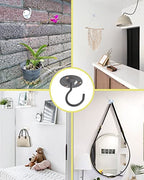 NACETURE Ceiling Hooks for Hanging Plants 3 Pack - Plant Hanger Indoor Hanging Hooks Metal Plant Bracket Iron Lanterns Hangers for Wind Chimes (Black 3 Pack) - color: Black 3 Pack