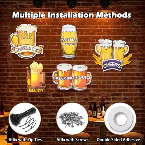 5Pcs Vintage Beer Metal Tin Signs, Retro Wall Decor Plaque Poster, Funny Beer Pub Signs, Metal Sign Iron Wall Art Decorations Garden Bar Accessories for Home Pub Club (Tin Sign04) - color: Tin Sign04