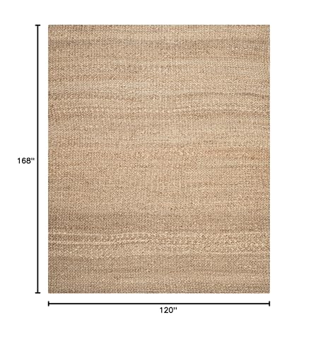 SAFAVIEH Natural Fiber Collection Area Rug - 10' x 14', Natural, Handmade Farmhouse Jute, Ideal for High Traffic Areas in Living Room, Bedroom (NF732A) - size: 10' x 14' (Rectangular)