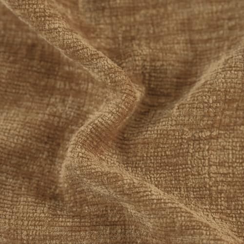 CaliTime Throw Pillow Covers Decorative 16 X 16 Inches Pack of 2 Cozy Chenille Cushion Case for Couch Sofa Bed Living Room Home Apricot Brown - color: Apricot Brown, size: 16" x 16" (Pack of 2)