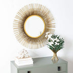 SAFAVIEH Home Collection Weslon 34-inch Gold Sunburst Round Mirror
