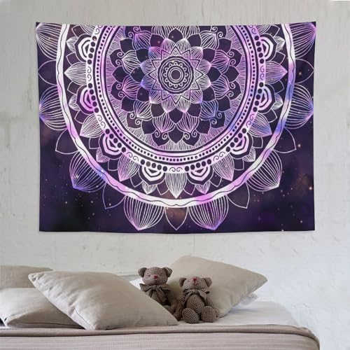 HZOHNAGO Mandala Tapestry Abstract Ancient Geometric Star Field Colorful Galaxy Pattern Printed Wall Tapestry Watercolor Abstract Wall Hanging for Bedroom Living Room Dorm 80" W x 60" H - color: Mandala-1, size: 80"L x 60"W