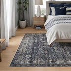Bloom Rugs Washable Non-Slip 5' x 7' Rug - Black/Brown Traditional Area Rug for Living Room, Bedroom, Dining Room, and Kitchen - Exact Size: 5' x 7' - color: Black / Brown, size: 5' x 7' (Rectangular)