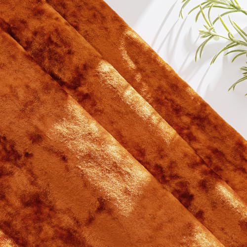 MIULEE Velvet Throw Pillow Covers Set of 2, Soft Neutral Decorative Pillow Cases with Luxurious Textured Vintage Cushion Covers for Home Decor Couch Sofa Bed,Burnt Orange 18x18 inch - color: Burnt Orange, size: 18" x 18" (Pack of 2)