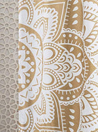 Popular Handicrafts Indian Hippie Bohemian Beautiful Passion Ombre Color Mandala Curtain Panels White Gold - color: Gold, size: 25"W x 74"L (Pack of 2)