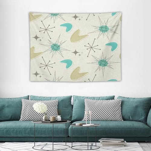 Bohemian Mid Century Tapestry, Modern Atomic Abstract Geometric Pattern Tapestries Home Decor for Living Room Bedroom Decoration 40in Wx30in H (102×76cm) - color: Bohemian Tapestry-2, size: 40in"Wx30in"H (102×76cm)