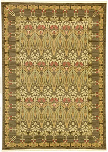 Unique Loom Edinburgh Collection Area Rug - Canmore (7' 1" x 10' Rectangle, Brown/ Light Blue) - color: Brown/Light Blue, size: 7'1" x 10' (Rectangular)