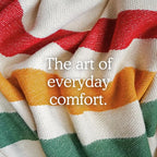 Prismatic Springs Striped Afghan Throw Blanket | Thick & Cozy | Cotton USA Made (73x48) - color: Prismatic Springs