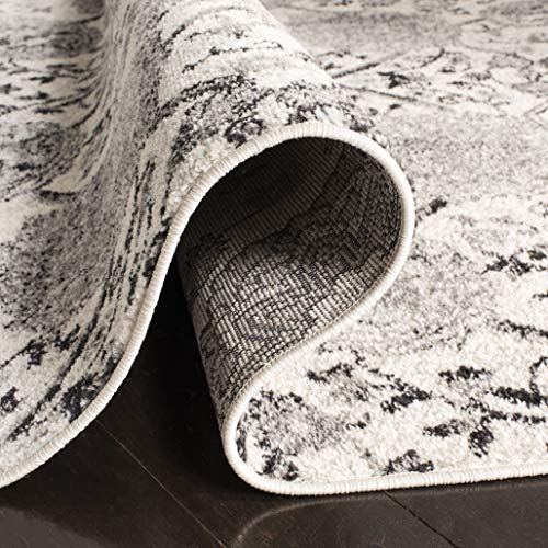 SAFAVIEH Madison Collection Runner Rug - 2'3" x 6', Cream & Silver, Boho Chic Glam Paisley Design, Non-Shedding & Easy Care, Ideal for High Traffic Areas in Living Room, Bedroom (MAD600D) - color: Cream/Silver, size: 2'3" x 6' (Runner)