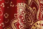 Popular Handicrafts Indian Hippie Bohemian Beautiful Ombre Maroon Color Mandala Curtain Panels Gold - color: Maroon Gold, size: 38"W x 83"L (Pack of 2)