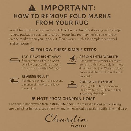 Chardin home Hand Woven Natural Jute Braided Rug – 2x7 Oval | Rustic Boho Farmhouse Style | Solid Natural Fiber Rug for Hallway, Entryway, Kitchen, Bedroom, Dining Room, Study, Office - size: 2' x 7' (Oval)