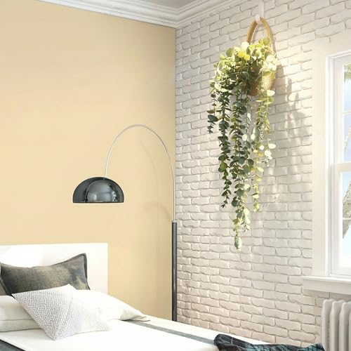 Fake Hanging Plant Decor Indoor, Eucalyptus Artificial Faux Plants in Wall Woven Planters, Jute Hanger with Black Pot Soft Green 2PCS 23Inch Long - size: Jute Hanger-2PCS
