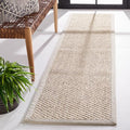 SAFAVIEH Natural Fiber Collection Runner Rug - 2'6" x 14', Marble, Sisal, Woven Design with Border (NF525C) - color: Marble, size: 2'6" x 14' (Runner)