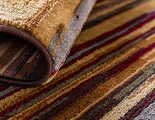 Unique Loom Barista Collection Area Rug - Icatu (8' x 10' Rectangle Beige/Brown) - size: 8' x 10' (Rectangular)