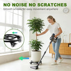 12 Inch Plant Caddy with Wheels, 2Pack Heavy Duty Plant Stand with Wheels, Metal Rolling Plant Stands for Pots Planter Holds Up to 400Lbs