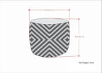 SIMPLIHOME Kent Boho Round Woven Outdoor/ Indoor Pouf in Grey and Yellow Recycled PET Polyester for the Living Room, Bedroom and Kids Room